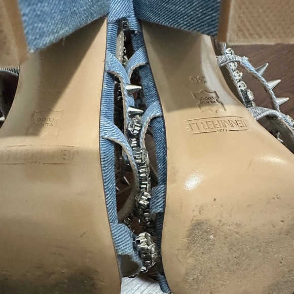 Jennifer Le denim razor heels - Picture 3 of 4